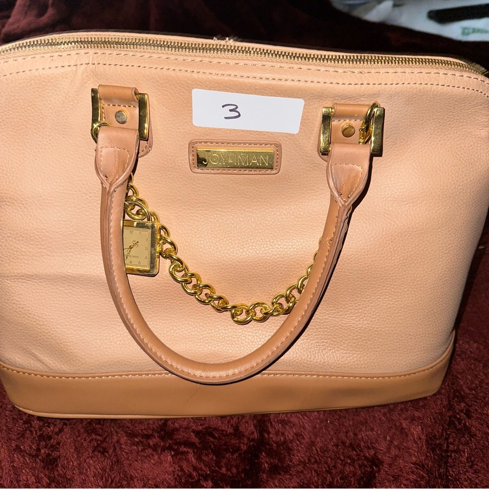 Joy&IMAN Tan Leather Women's Bag